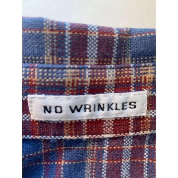 Savane Men's Plaid Button-Down Shirt‎ Size Medium Long Sleeve Blue/Red - Picture 8 of 8